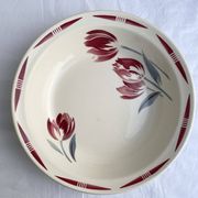 Plat creux ancien Badonviller décor tulipes