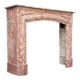 Louis XIV Style Fireplace In Purplish Brocatelle Marble Circa 1880