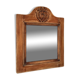 Old mirror in solid oak early twentieth century