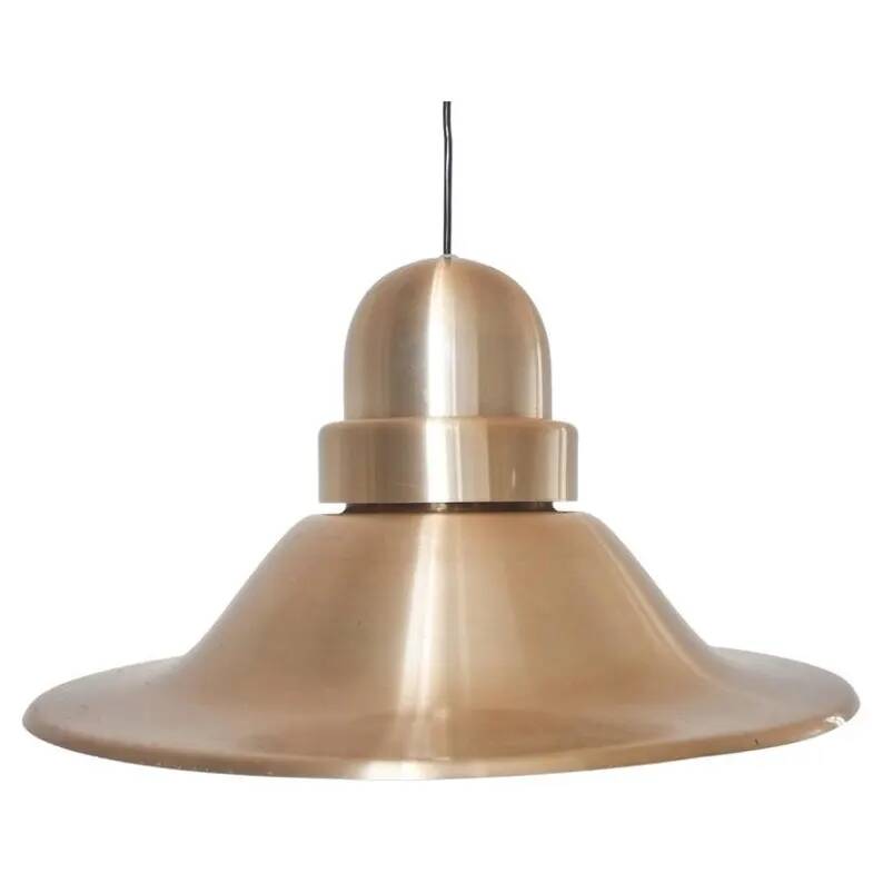 Large Midcentury Copper Pendant, Denmark, 1970s