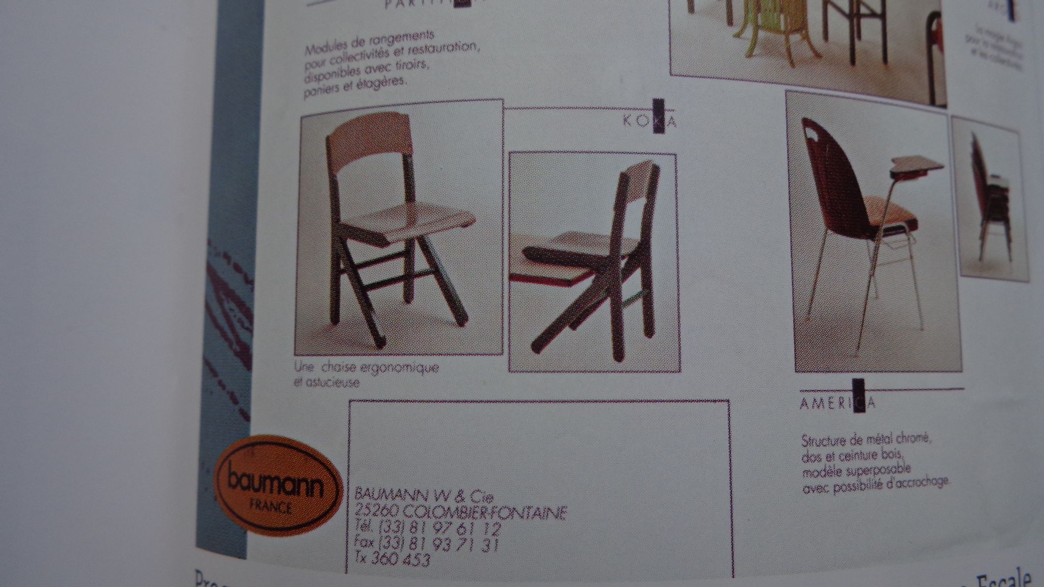 Set de 6 chaises Baumann vintage