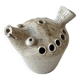 Zoomorphic flower pick in cream-colored glazed stoneware - les argonautes