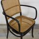 Fauteuil 811 design Josef Hoffmann en bois courbé noir et cannage