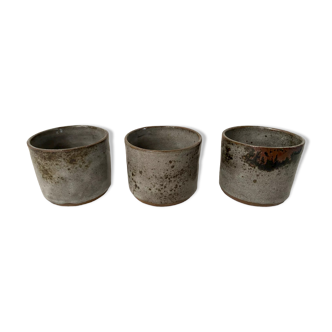 Set of 3 stoneware pots