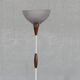 Dutch mid-century floor lamp with glass shade