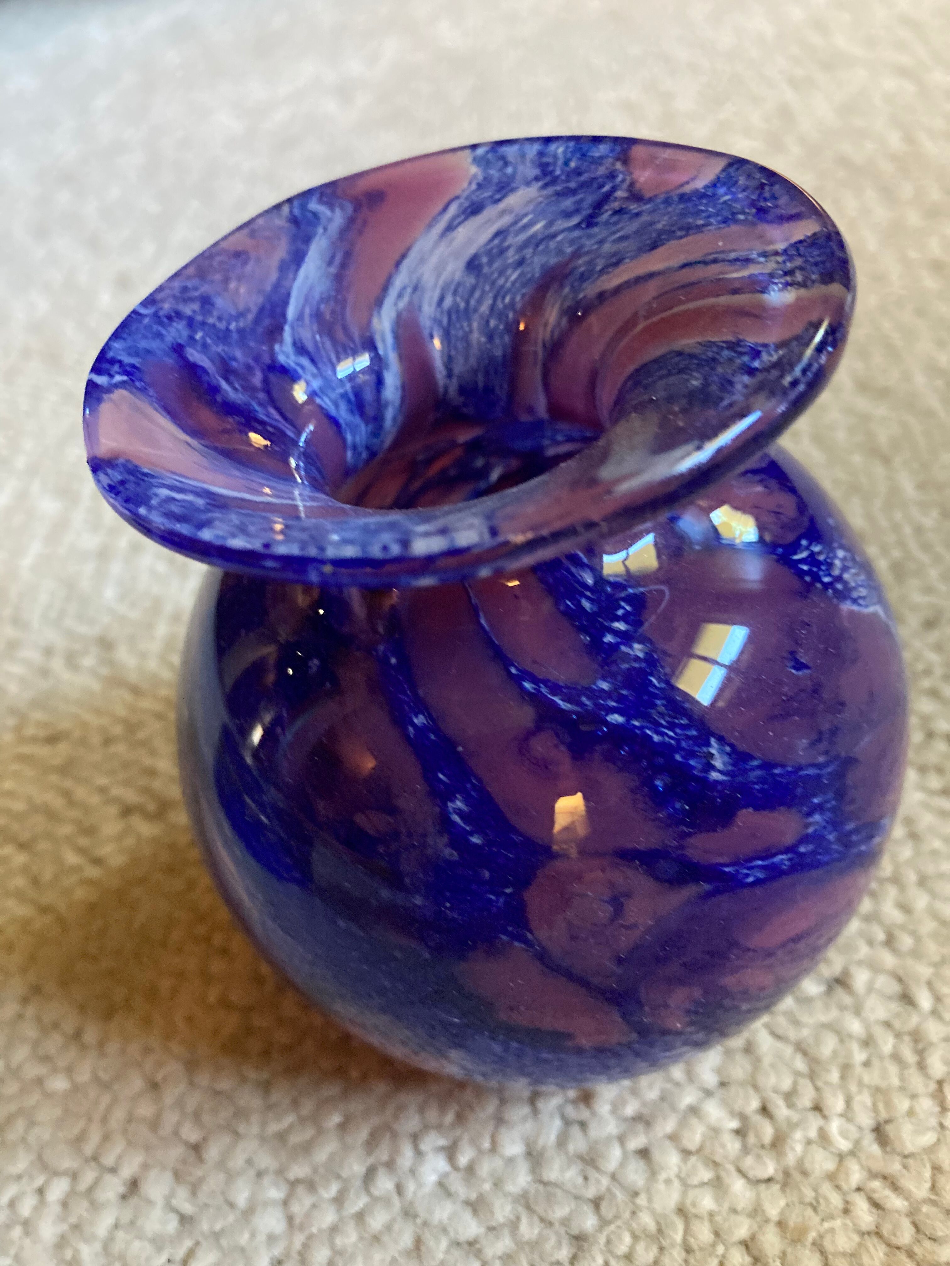 Vase pâte de verre cristallerie de la rochère