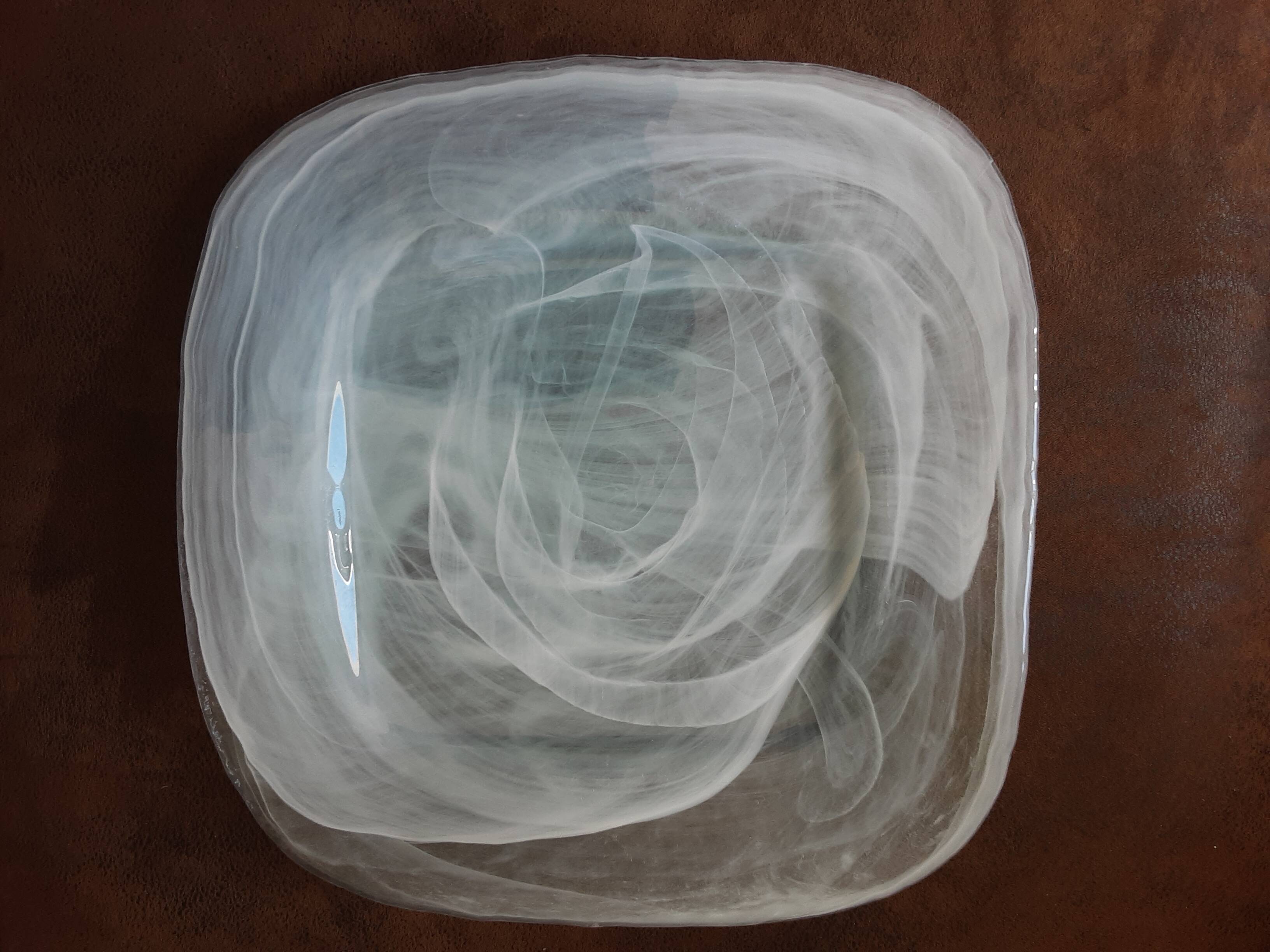 Jade green opaline dish