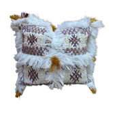 Housse de coussin en kilim berbère : Coussin en laine marocaine