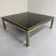 Large Flaminia coffee table designed by Willy Rizzo from the 1970s, metal and stone.
