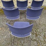 Set of 6 stackable Curvy chairs, Casala edition