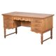 Freestanding Oak Desk attributed to Henning Kjærnulf, Denmark, 1960s