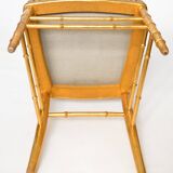 Paire de chaises en bois doré façon bambou