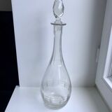 Engraved crystal wine decanter 20s-30s