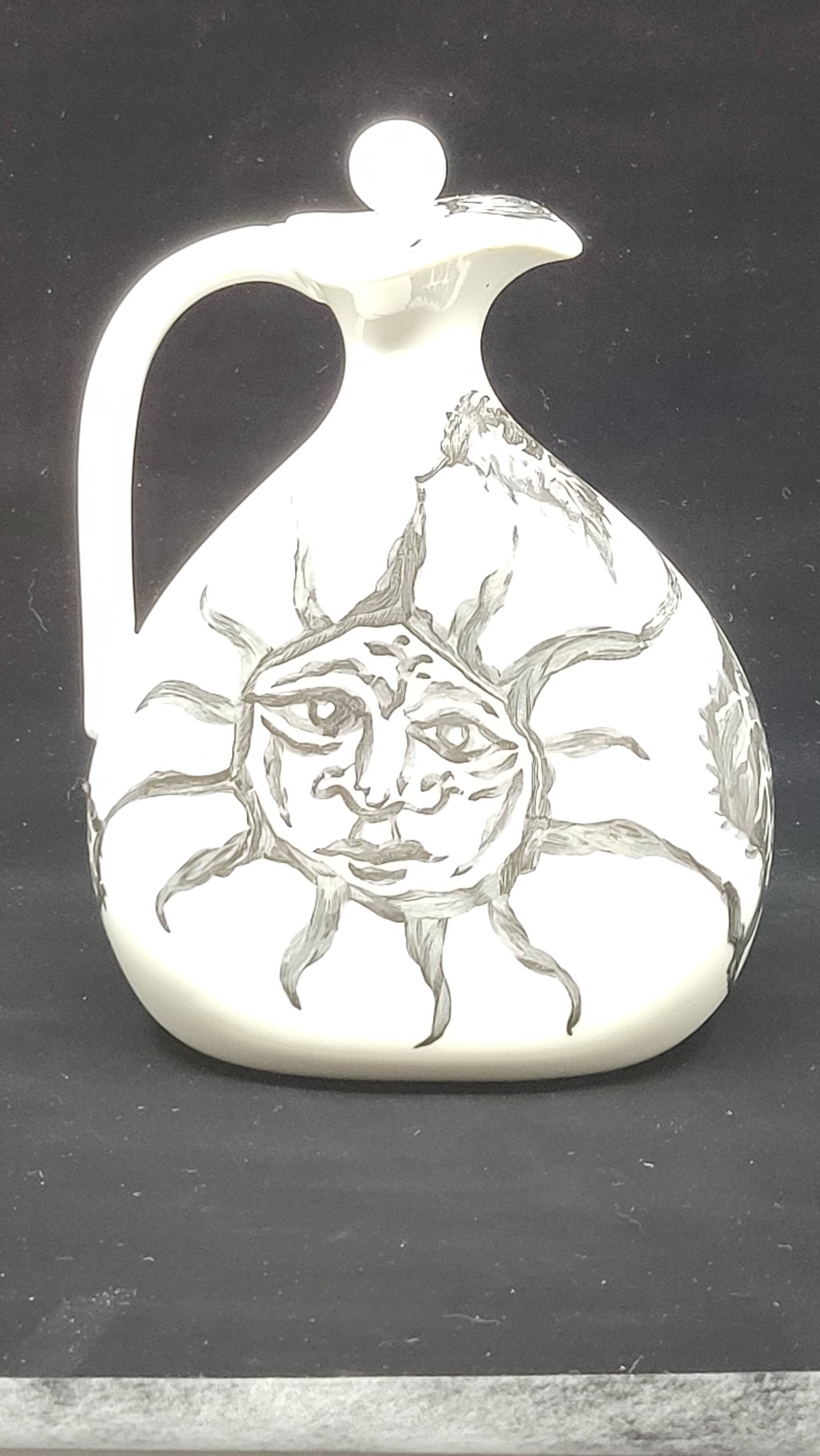 Bottle Jean Lurçat by Haviland Limoges in porcelain France