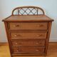 Vintage rattan and cane commode from the 1970s.