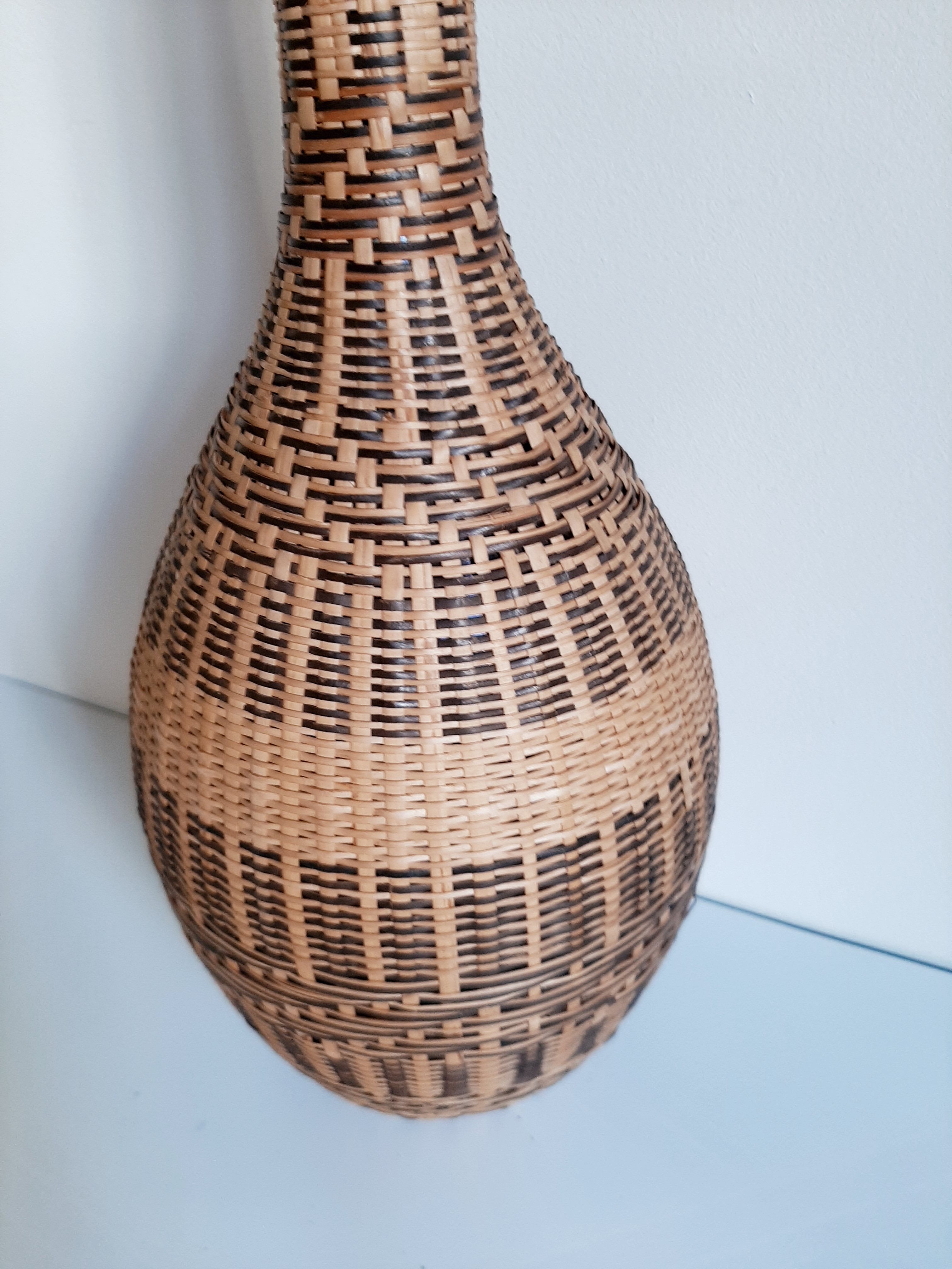 Wicker rattan bottle
