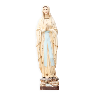 Statue en plâtre de la Vierge Marie signée Boye et Thomas Toulouse