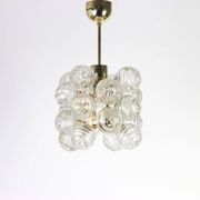1 of 3 Small Spectacular Sputnik Suspension with Snowballs Doria, Germany, 1970s
