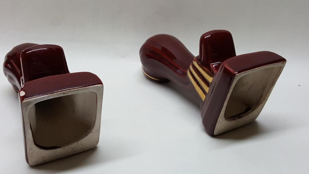 Art deco porcelain wall lamps