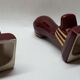Art deco porcelain wall lamps