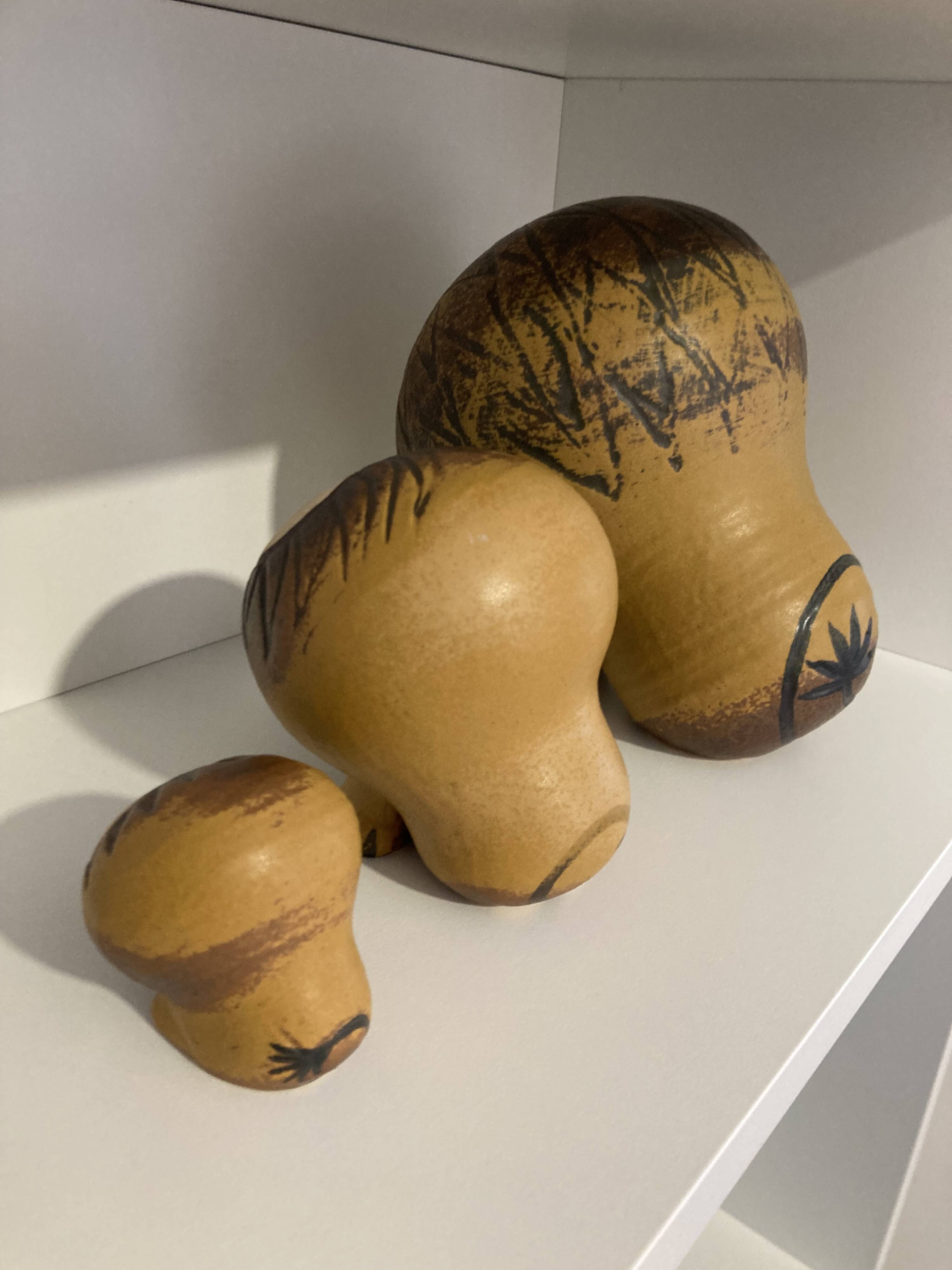 3 Lions in Ceramic by Lisa Larson for Gustavsberg