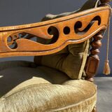 Giorgetti / classic armchair in art deco style / italy 1970s