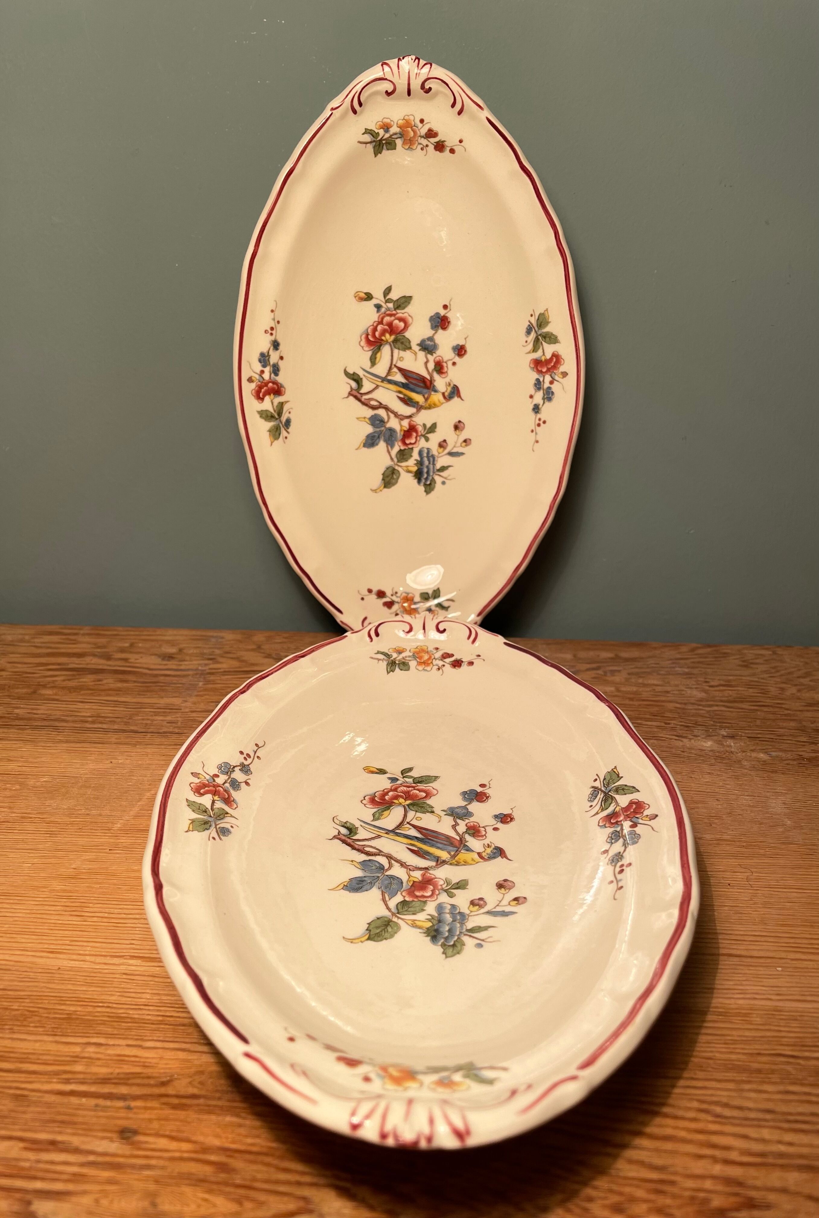 Lot de 2 raviers Villeroy et Boch Mettlach, modèle Phœnix