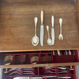 Set of Christofle silver-plated cutlery.