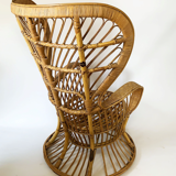 Fauteuil en rotin « Conte Biancamano » par Gio Ponti & Lio Carminati, années 1950