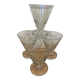 Set de 4 verres à vin blanc en verre gravé