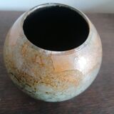 Vase boule verre laqué