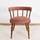 Old velvet armchair, toad style, from the 1950s
