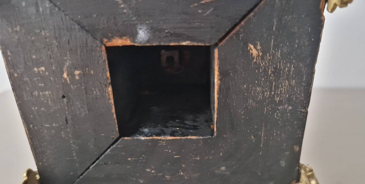 Chandelier laiton et bois style Napoléon III