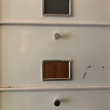 Amoire with industrial-style metal locker