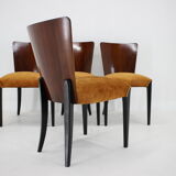 1950s Jindrich Halabala dining chairs H-214 for UP Závody set of 4
