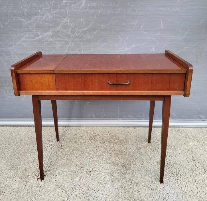Scandinavian console dressing table desk with drop-down top
