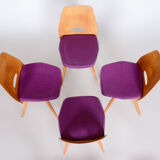 Mid Century Modern Dining chairs, designed by František Jirák for Tatra Nábytok