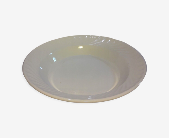 Plat creux Digoin et Sarreguemines, blanc