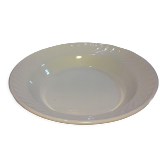 Hollow dish Digoin and Sarreguemines, white