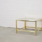 vintage gold & silver coffee table glass table top