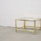 vintage gold & silver coffee table glass table top