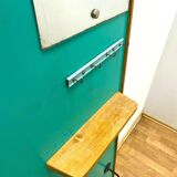 Retro Wall Hanger with Mirror, 1960s, Czechoslovakia
