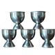 Set of 5 vintage silver-plated egg cups