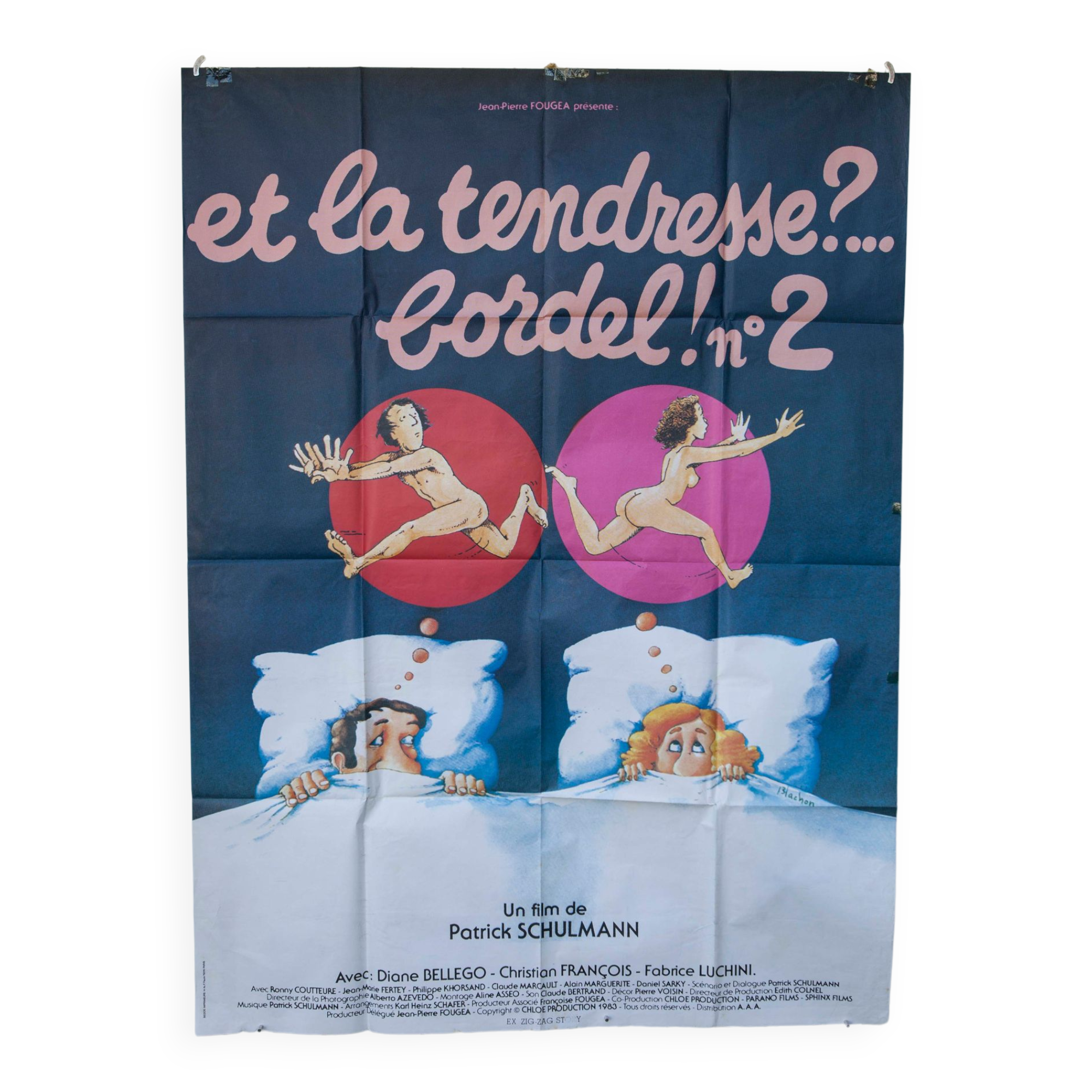 Poster 120x160 and the tenderness brothel number 2 Fabrice Luchini 1983