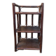 dark brown bamboo shelf