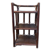 dark brown bamboo shelf