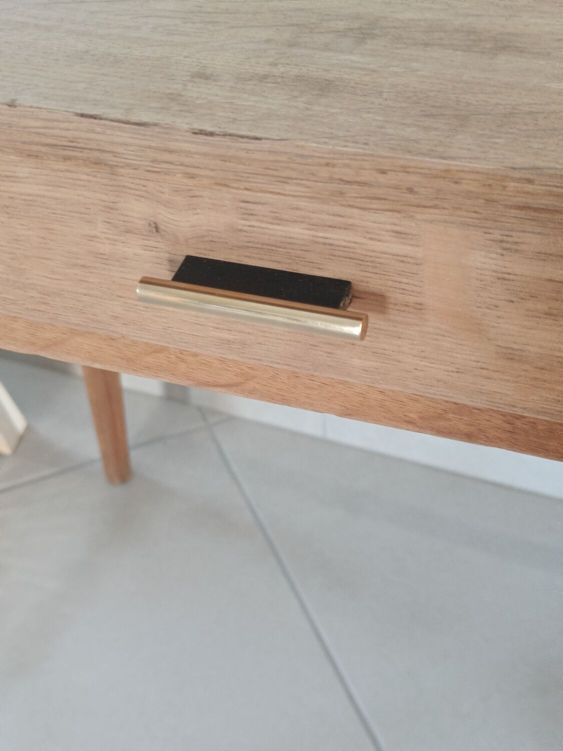 Raw wood desk, 1960s