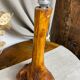 Pied de lampe en bois d’Olivier de style brutaliste