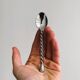 5 small twisted silver metal teaspoons