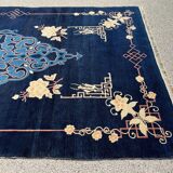 Tapis chinois, Pékin, bleu royal